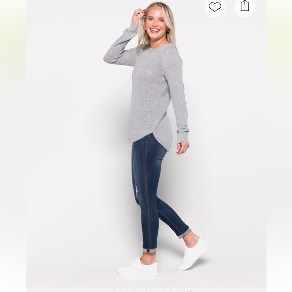 Pink Clover grey Nikole textured sweater size small. - Picture 10 of 11